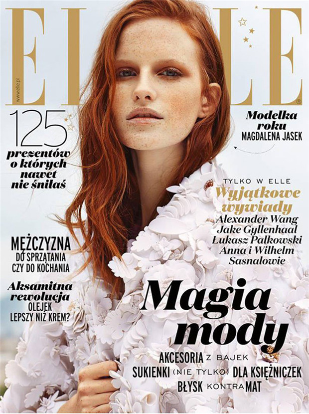 Magdalena Jasek《Elle》2014年12月波兰版